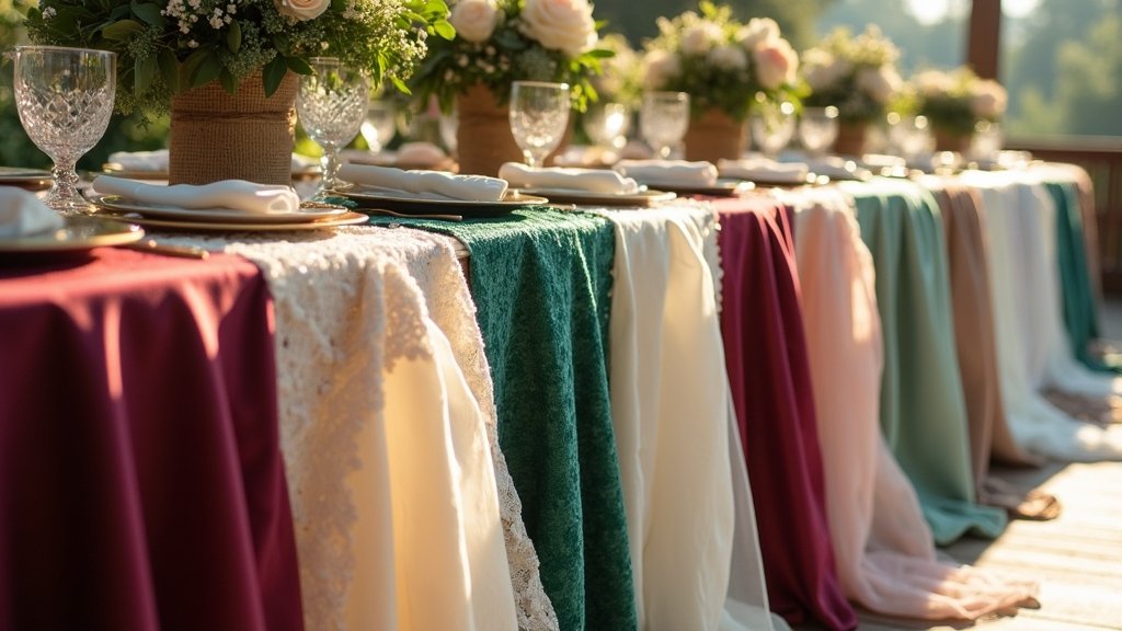 wedding table cloth styles