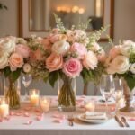 wedding table flower arrangements