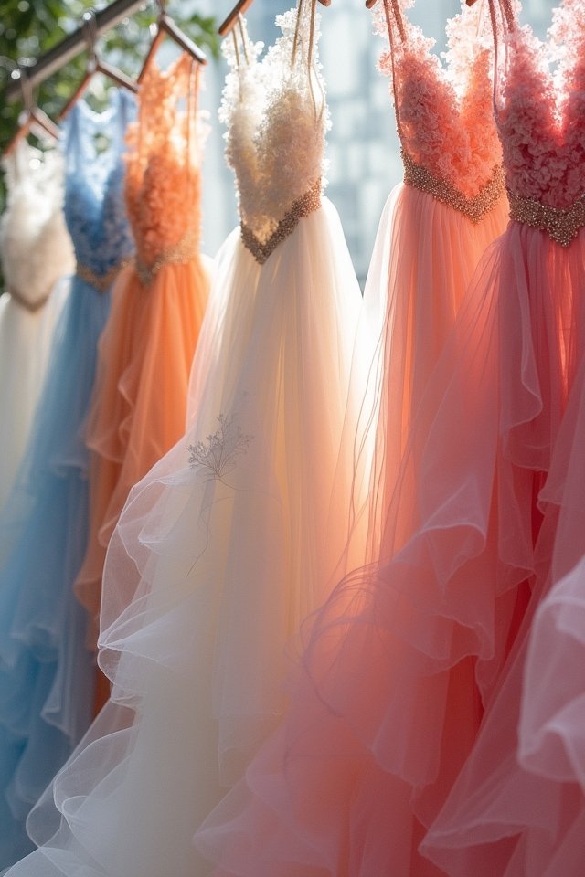 whimsical asymmetrical ruffled elegance