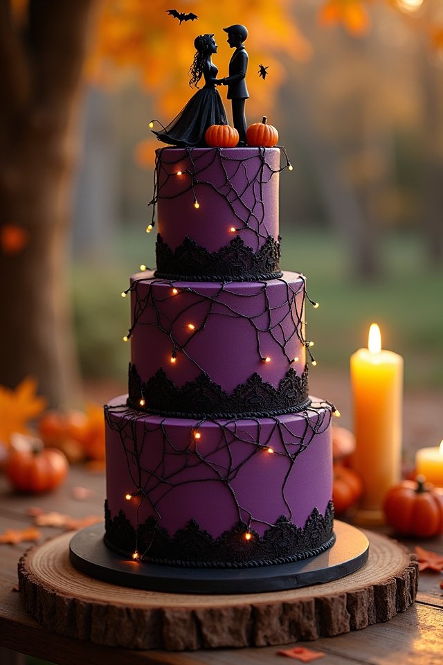 whimsical autumn wedding cake