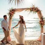 whimsical beach wedding attire