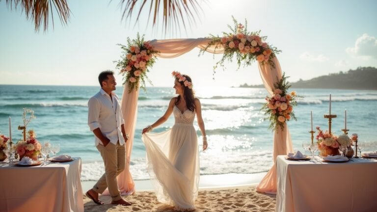 whimsical beach wedding attire