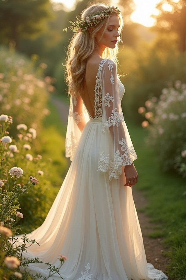whimsical bell sleeve gowns