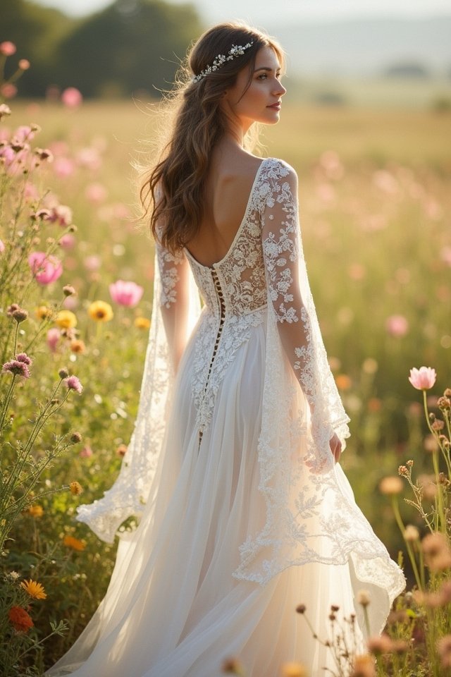 whimsical bohemian bridal elegance