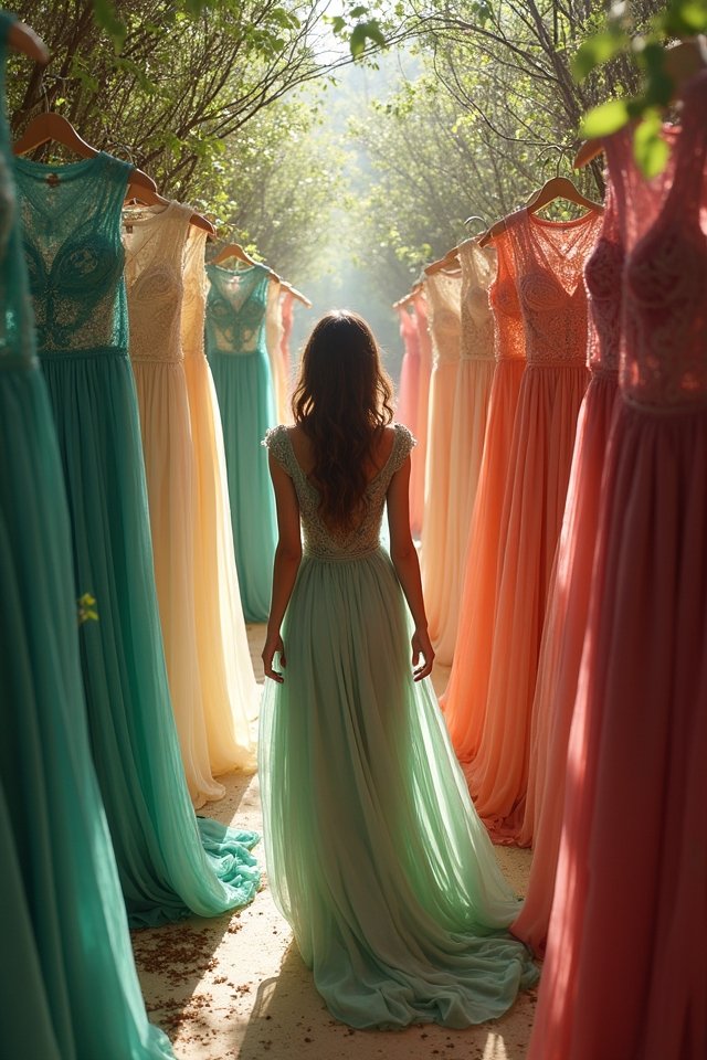whimsical bohemian chiffon gowns