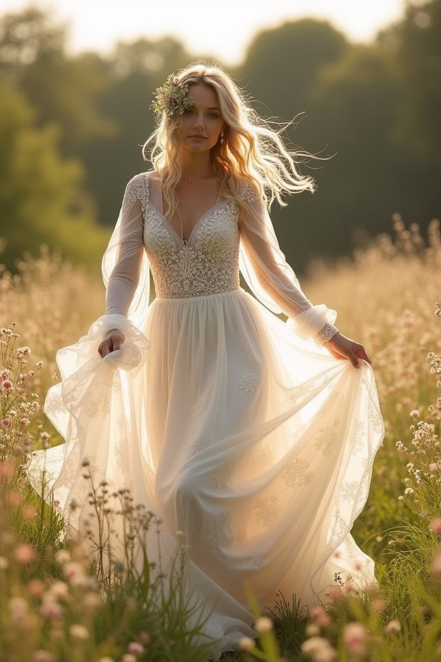 whimsical bohemian gown accessories