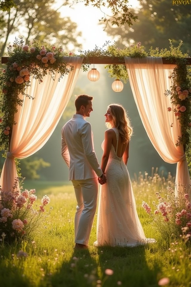 whimsical bohemian wedding celebration