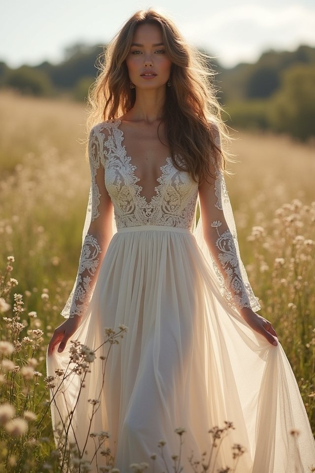 whimsical bohemian wedding dress