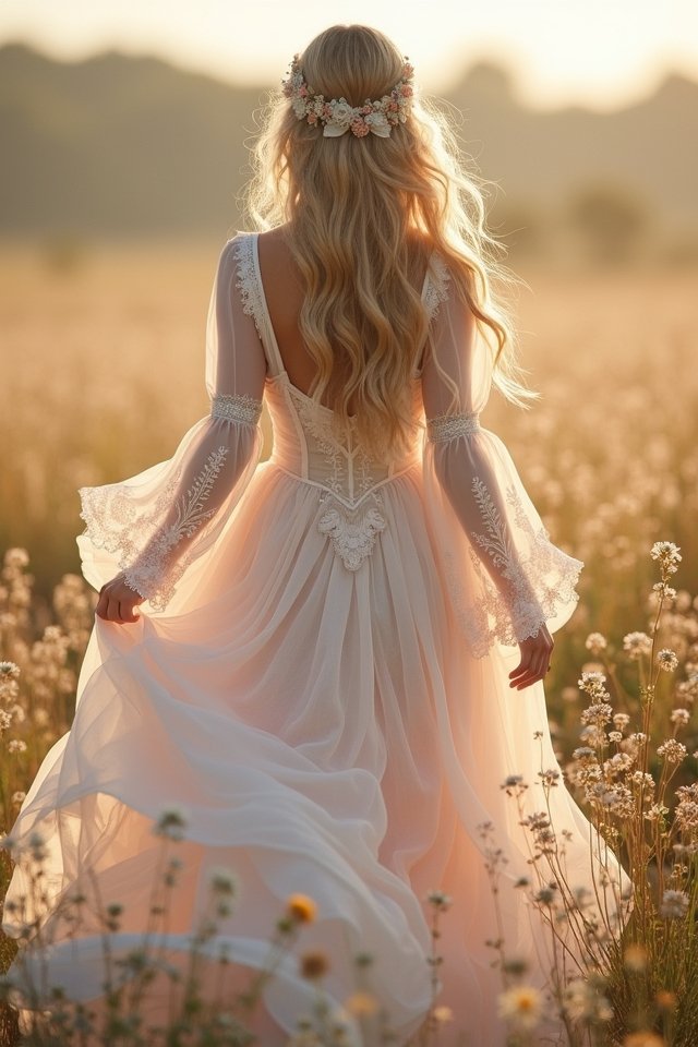 whimsical bohemian wedding gowns