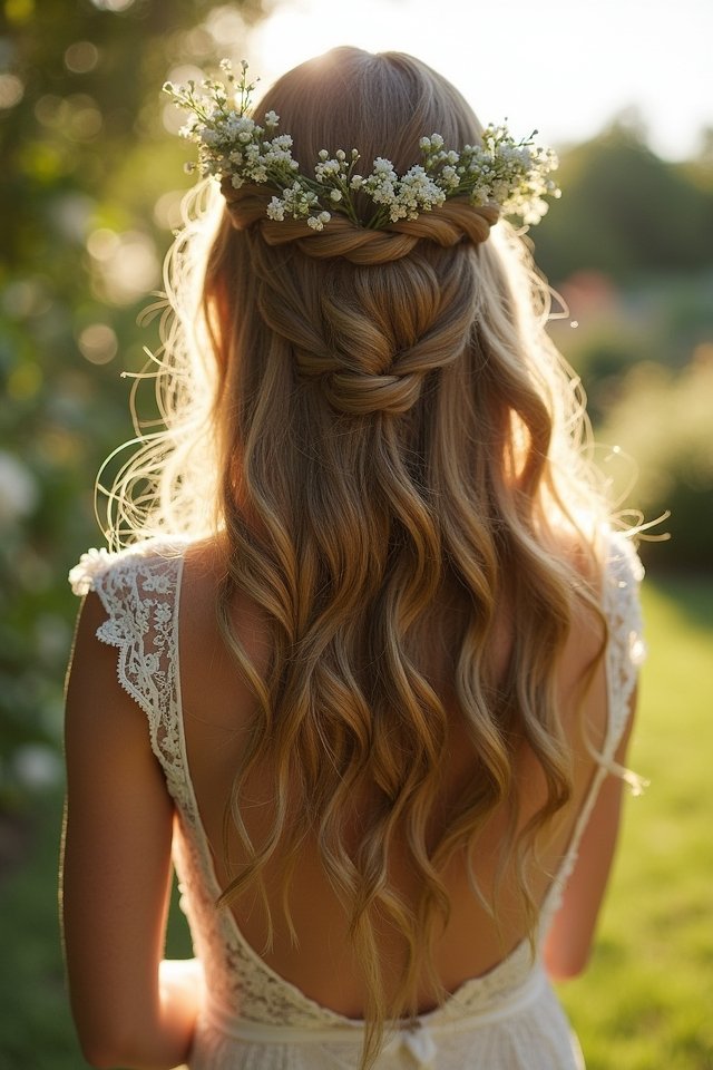 whimsical braided crown style