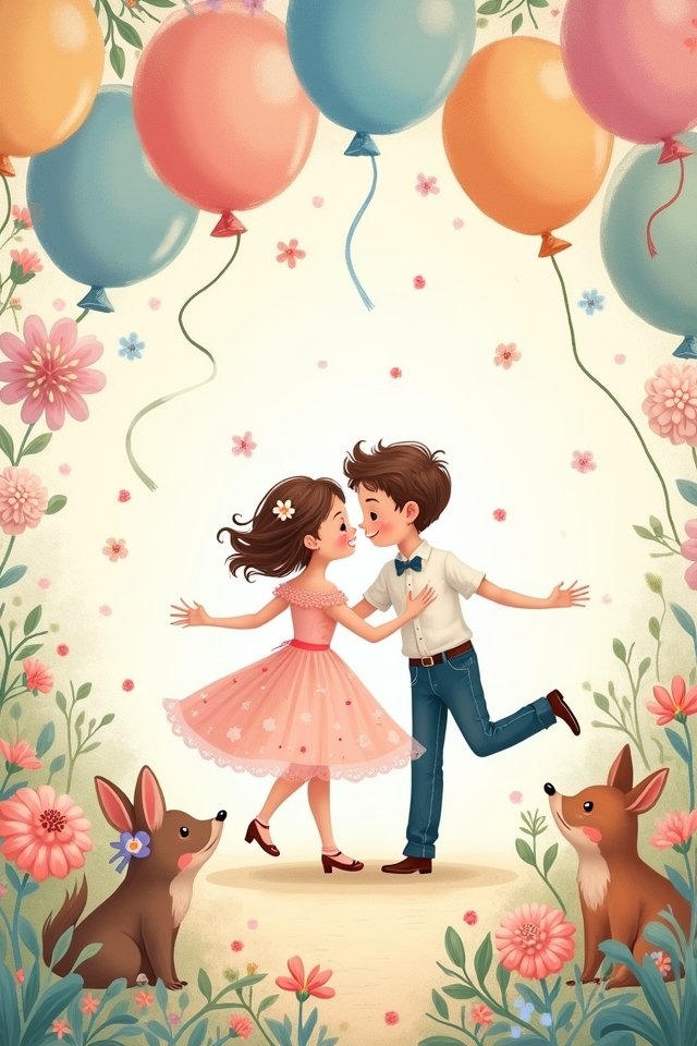 whimsical cartoon wedding invitations