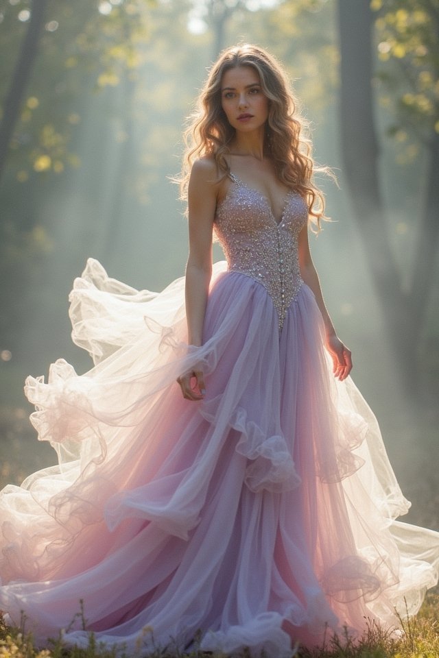 whimsical cascading ruffle elegance