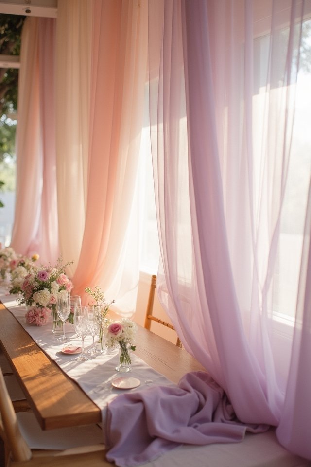 whimsical chiffon table decor