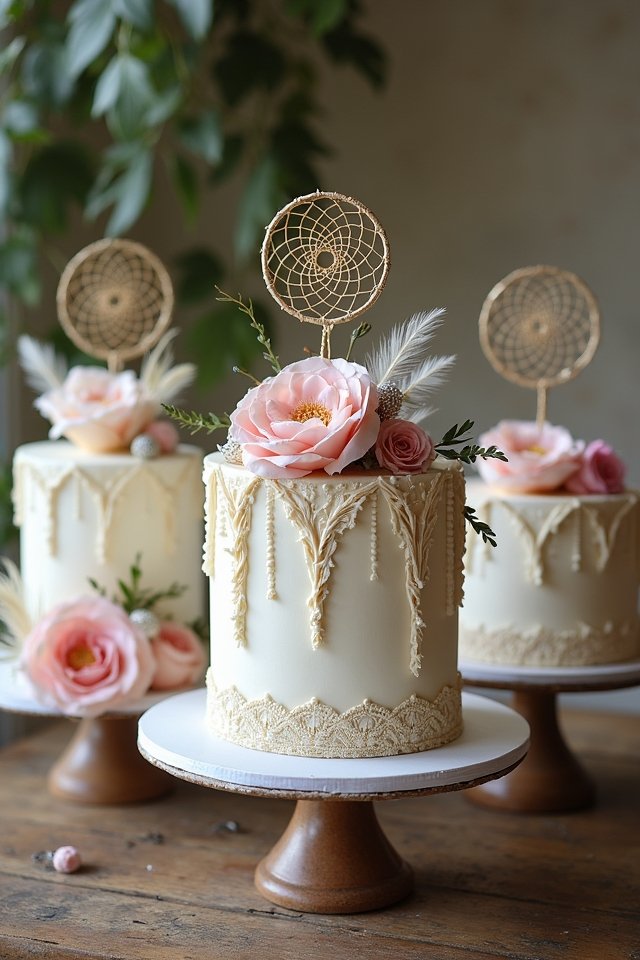 whimsical dreamcatcher wedding cake