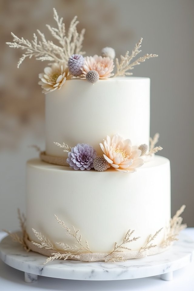 whimsical dried flower accents