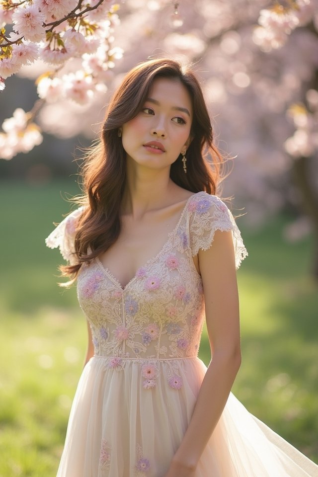 whimsical embroidered spring elegance