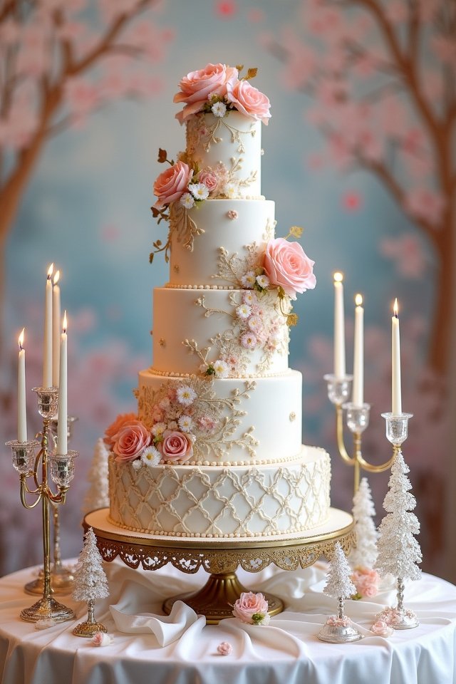 whimsical fairytale wedding cake
