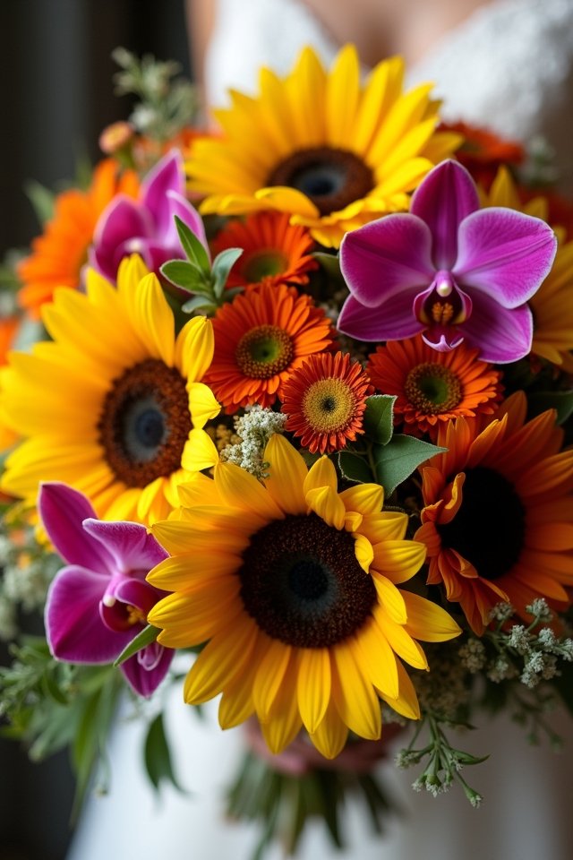 whimsical floral autumn bouquet