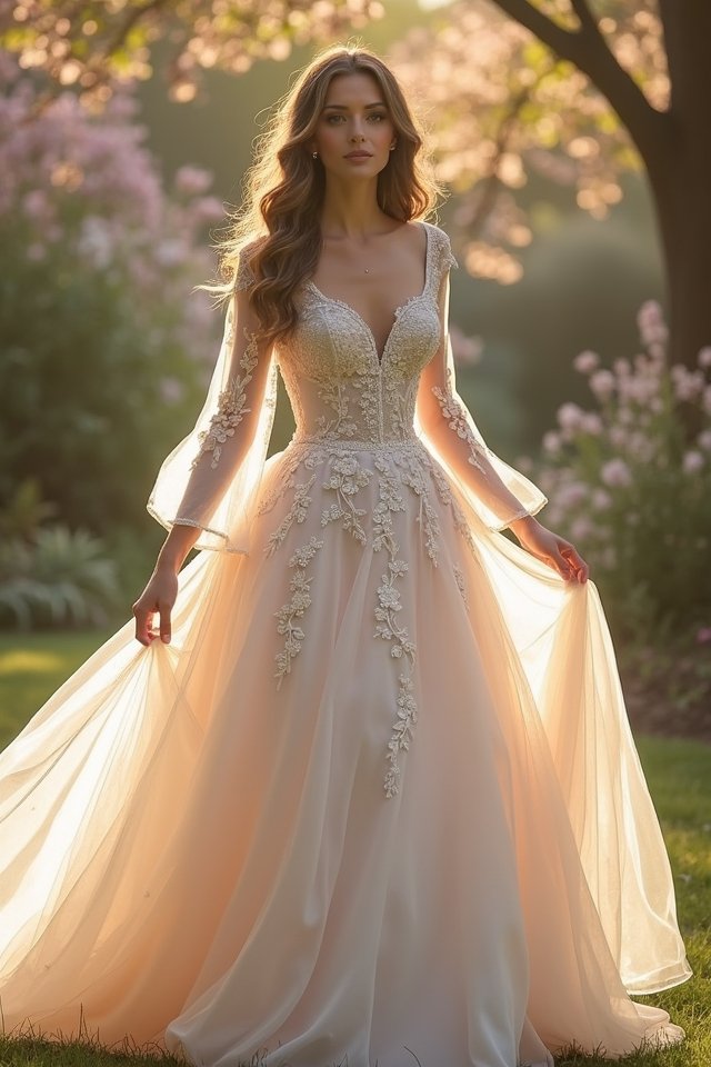 whimsical floral ball gown
