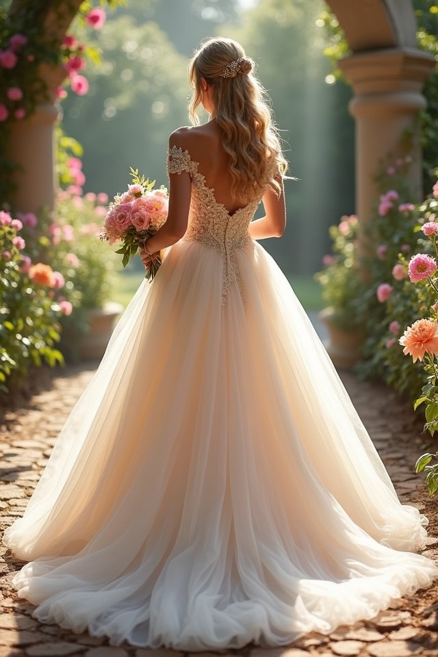 whimsical floral ballgown romance
