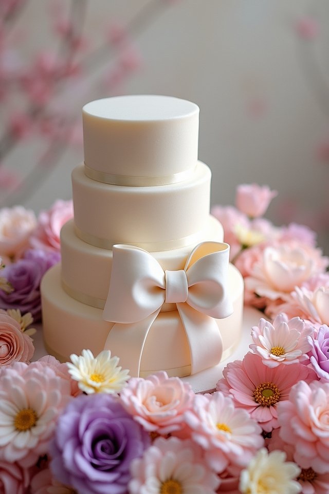 whimsical floral cake design