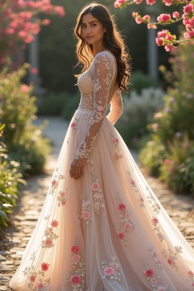 whimsical floral embroidered elegance