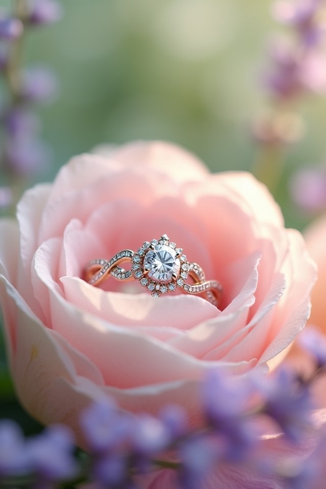 whimsical floral engagement ring