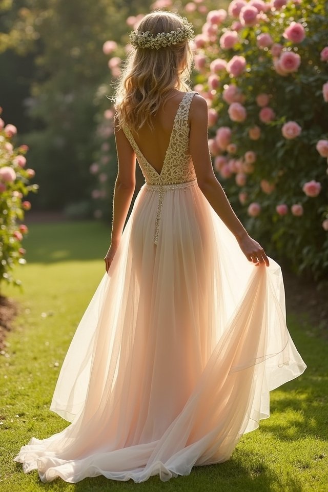 whimsical floral tulle dress