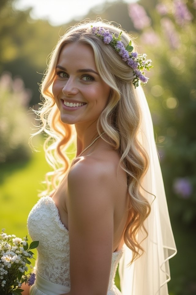 whimsical floral wedding hairstyle