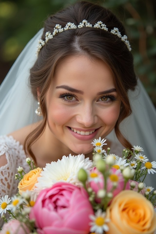 whimsical flower peek joy