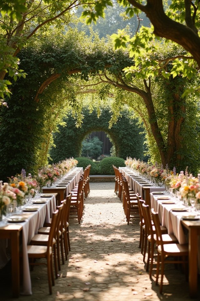 whimsical garden wedding decor