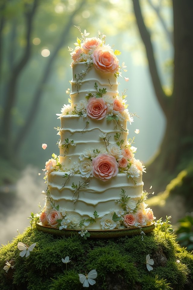 whimsical green vanilla cake