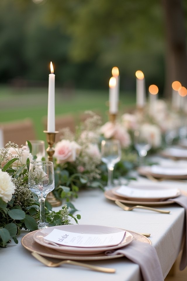whimsical greenery simple linens