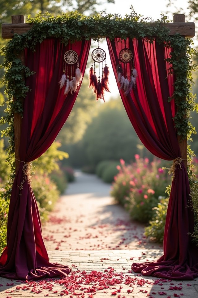 whimsical handcrafted dreamcatcher entrance