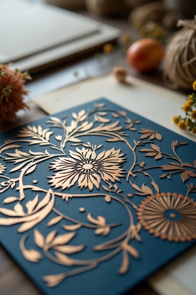 whimsical handmade papercut invitations