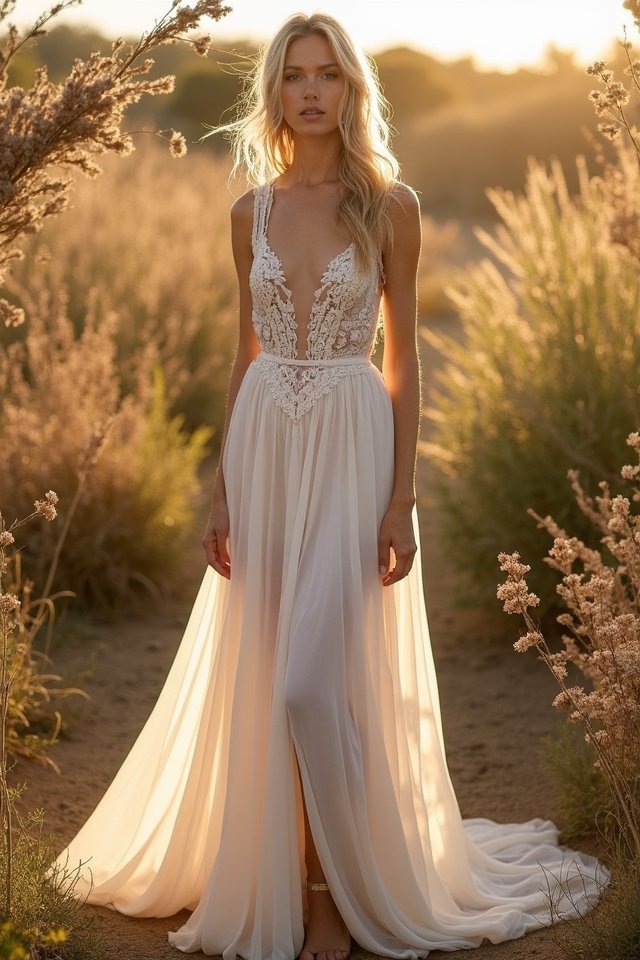 whimsical high low boho elegance