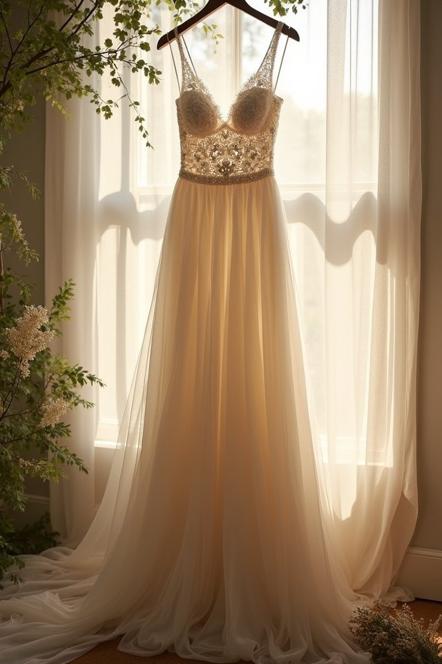 whimsical lace and satin