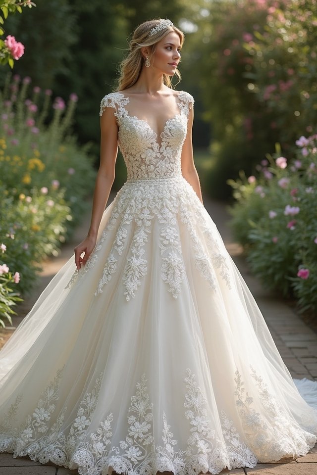 whimsical lace ballgown magic