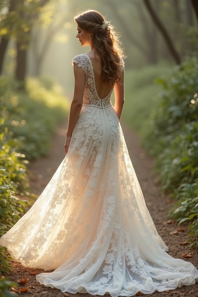 whimsical lace gown enchantment