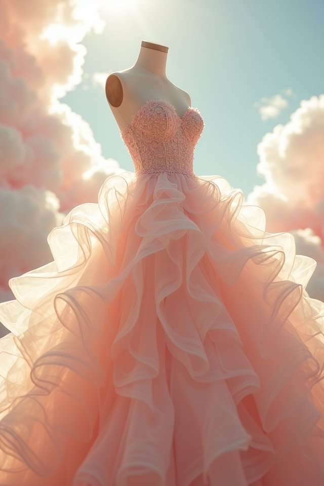 whimsical layered organza dress