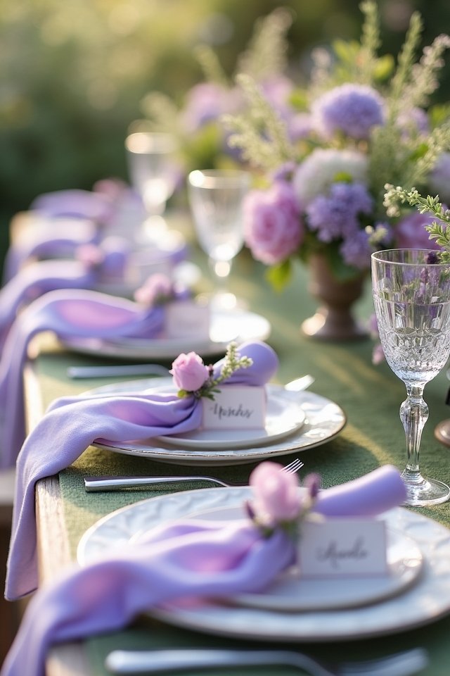 whimsical lilac wedding decor