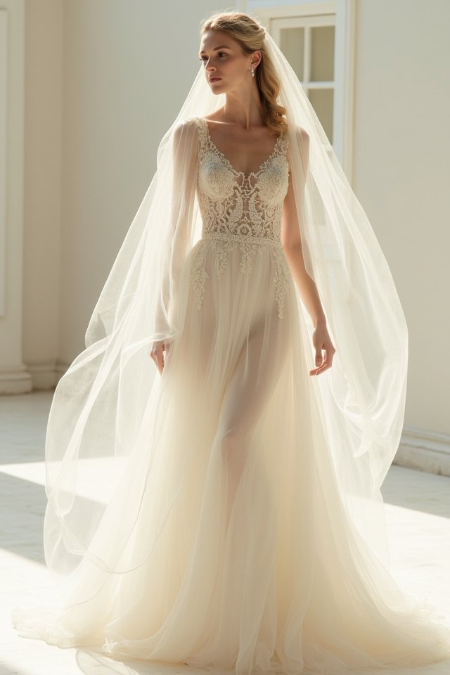 whimsical modern cape dress