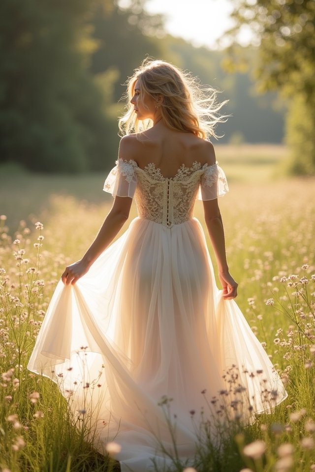 whimsical off shoulder bridal gowns