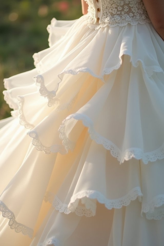 whimsical organza ruffled beauty