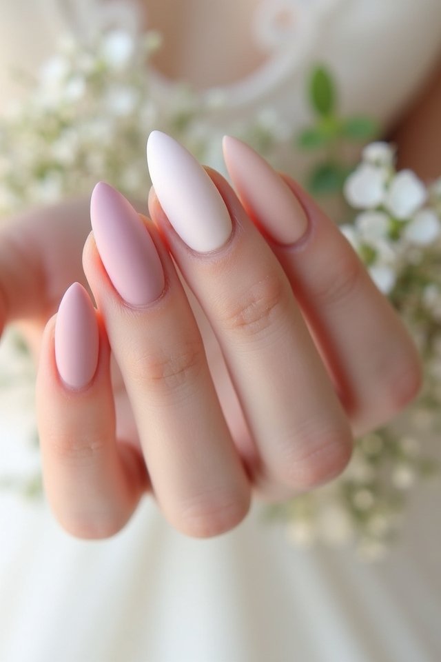 whimsical pastel bridal nails