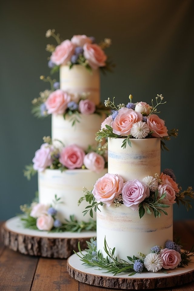 whimsical pastel garden cakes