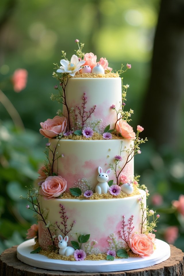 whimsical pastel watercolor cake