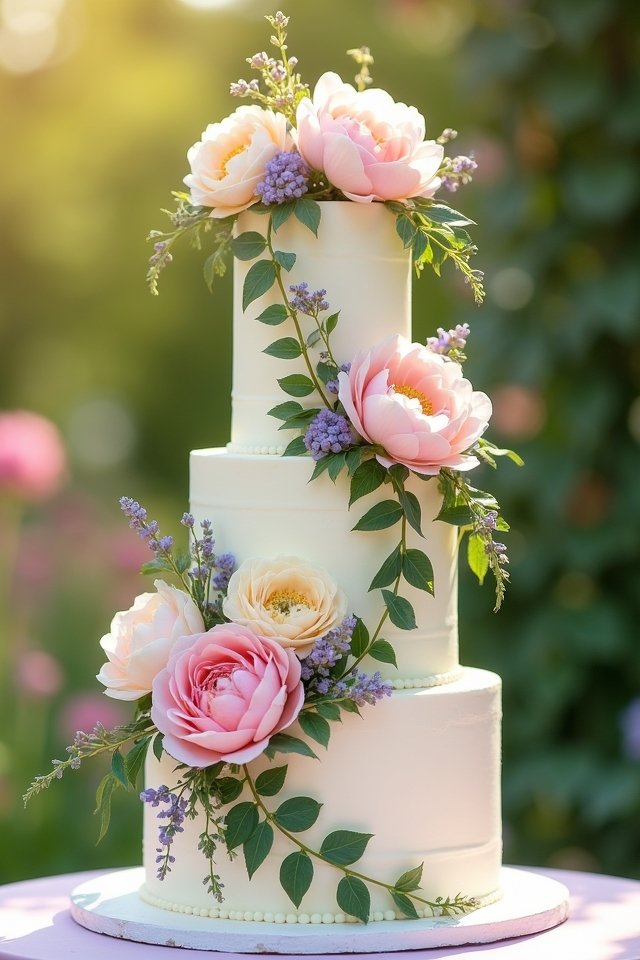 whimsical pastel wedding cakes