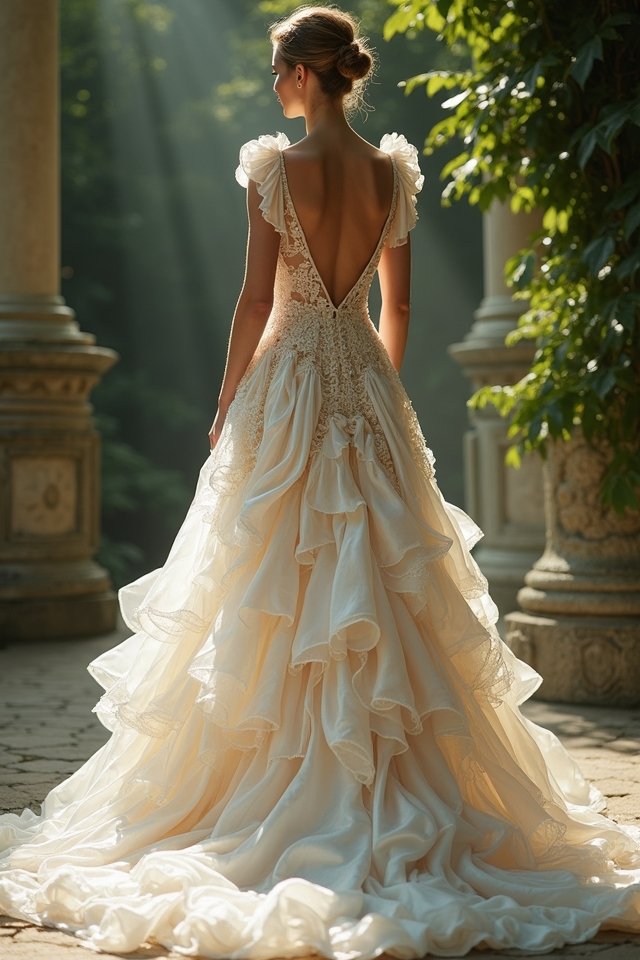 whimsical romantic ruffled elegance