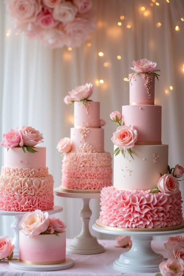 whimsical ruffle design cake